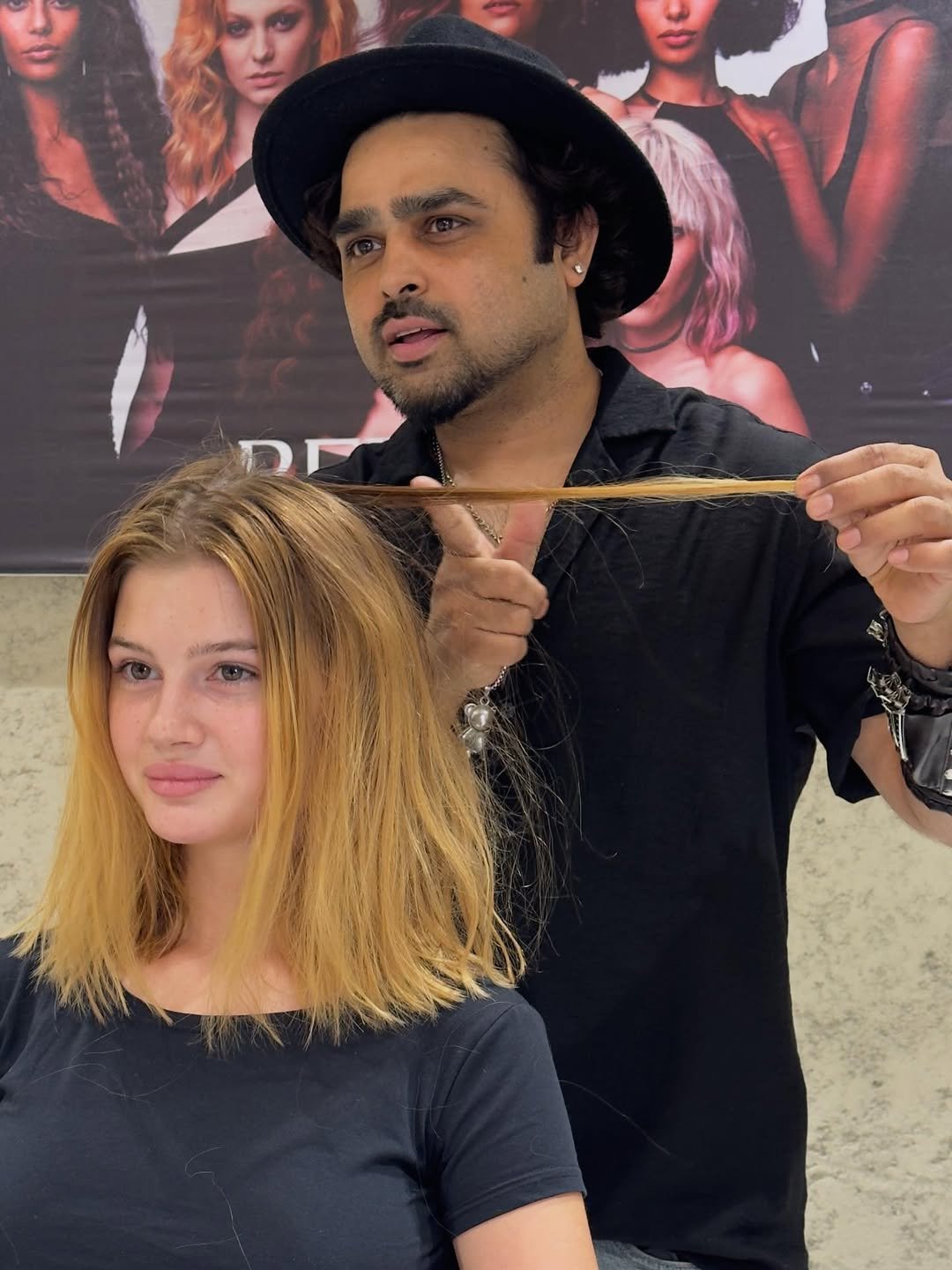 Haircut Transformation before result at Studio 17